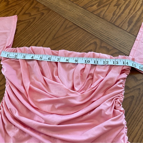 Pola’s Ruched Bodycon Strapless Off Shoulder Midi Dress, Women’s Sz S - Picture 3 of 3